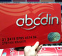 Tarjeta ficticia comercial ABC Din.